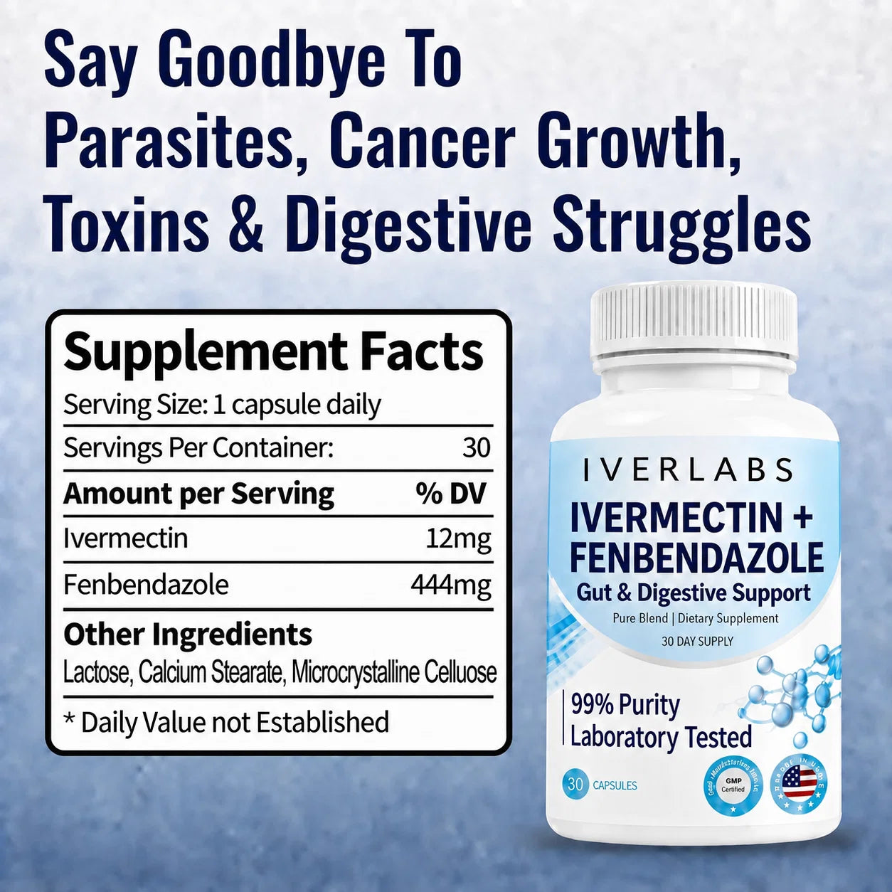 IVERLABS - Gut Detox and Digestive Support 30 Day Supply